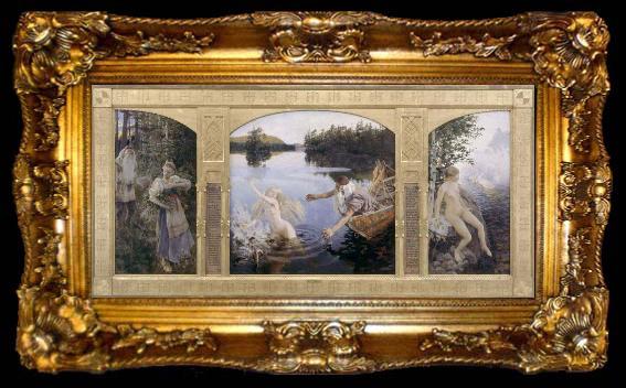 framed  Akseli Gallen-Kallela The Aino triptych, ta009-2
